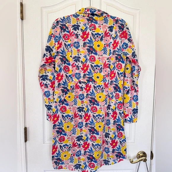Roller Rabbit Multicolor Floral Shirt Shift Dress Size Small - Picture 5 of 10